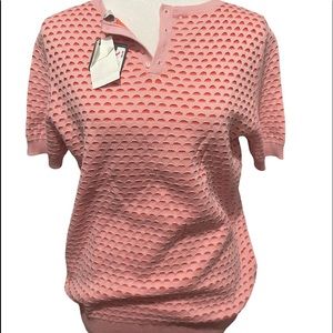 Halogen textured pink shirt women’s L